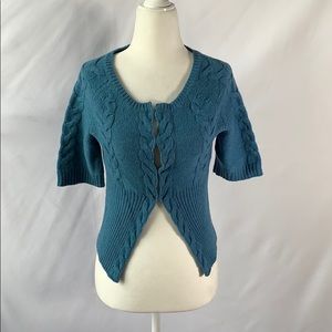 Solar Blue Wool Shrug